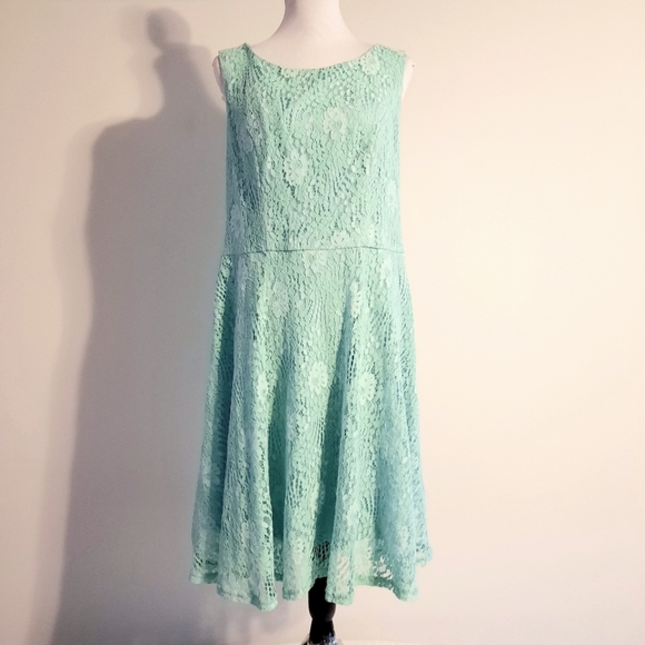 Pastel Green Plus size Lace dress Size 3XL - Picture 10 of 14